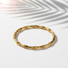 KÁRPÁTHY ékszer Bamboo karperec - aranyozott karkötő