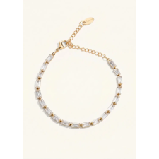 KÁRPÁTHY ékszer Crystal Luxe Slim aranyozott karkötő, hókristály karkötő