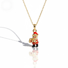 KÁRPÁTHY ékszer DIY Mikulás nyaklánc - aranyozott, zománcozott nyaklánc