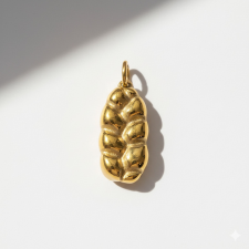 KÁRPÁTHY ékszer Fonottkalács charm, aranyozott egyéb ékszer