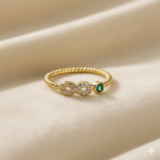 KÁRPÁTHY ékszer Infinity aranyozott gyűrű gyűrű