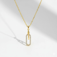 KÁRPÁTHY ékszer Oval Clip aranyozott nyaklánc nyaklánc