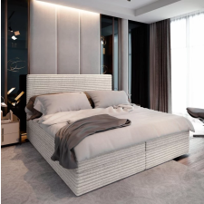  Kárpitozott boxspring ágy ISPIRA 140x200 cm krém Matrac: Bonell rugós matrac ágy és ágykellék