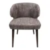  Kárpitozott design szék – Taupe szín, fa lábakkal