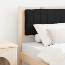  Kárpitozott fejtámla Barna 80 cm Tömör fenyőfa és szövet ágy és ágykellék