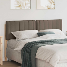  Kárpitozott fejtámla Barna és taupe 160 cm Tömör fenyőfa ágy és ágykellék