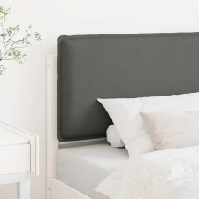  Kárpitozott fejtámla Fehér és világosszürke 75 cm Tömör fenyőfa ágy és ágykellék