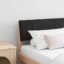  Kárpitozott fejtámla Fekete 150 cm Tömör fenyőfa ágy és ágykellék