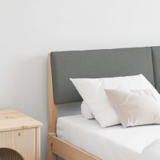  Kárpitozott fejtámla Sötétszürke 140 cm Tömör fenyőfa ágy és ágykellék