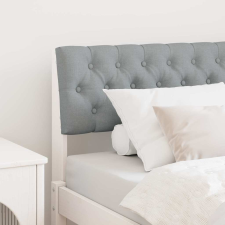  Kárpitozott fejtámla Világosszürke 90 cm Tömör fenyőfa ágy és ágykellék