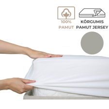 Kartaltex 140-160x200 pamut jersey körgumis lepedő - Pasztelszürke lakástextília