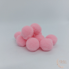 Kasmír golyó - rózsaszín - 2 cm dekorációs kellék