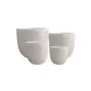  Kaspó HEVRA Komplet virágcserép fagyálló fiber clay bézs 44-24cm 4db