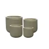  Kaspó HEVRA Set virágtartó fagyálló fiberclay zöld 44-24cm 4db