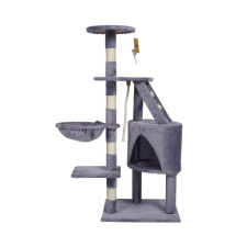 KATIDO Magas macskakaparófa 118 cm szürkéskék macskabútor