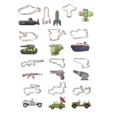  Katonai járművek süteménykiszúró 12 darab sütés és főzés