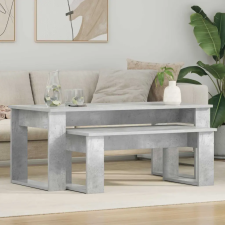  Kávasztal Szett 2 pcs Beton Szürke Faanyag bútor