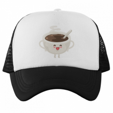  Kávé Emoji - Trucker Hálós Baseball Sapka