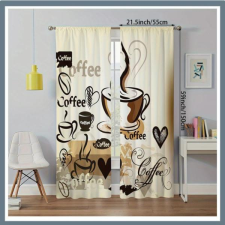  Kávés dekoratív függöny – 2 db LP97478 lakástextília
