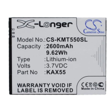  KAX55 Akkumulátor 2600 mah mobiltelefon akkumulátor