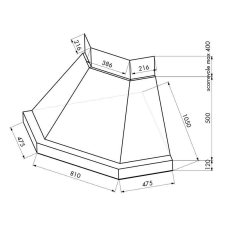KDESIGN - Páraelszívó AISHA SAROK T500 páraelszívó