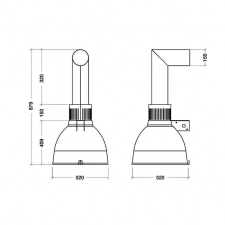 KDESIGN - Páraelszívó K124-W T600 - Titánium páraelszívó