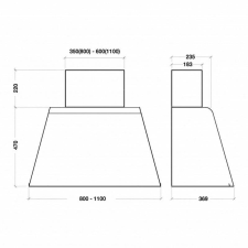 KDESIGN - Páraelszívó K129-110 T500 - Corten páraelszívó