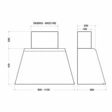 KDESIGN - Páraelszívó K129-80 T500 - Corten páraelszívó