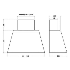 KDESIGN - Páraelszívó K129-80 T500 - Fehér páraelszívó