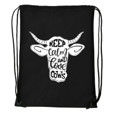  Keep calm and love cows - Sport táska fekete tornazsák