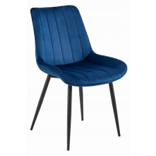  Kék bársony szék SOSA fekete lábakkal bútor