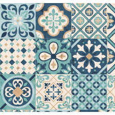  Kék Cementlapok öntapadós tapéta 45cm x 15m tapéta, díszléc és más dekoráció