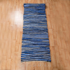  Kék-fehér-fekete rongyszőnyeg 70×300 cm