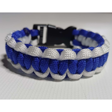 Kék- fehér paracord karkötő ékszer szett