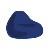  Kék Kültéri XXL Babzsákfotel Huzat