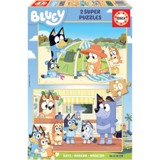 Kék kutyus fa puzzle puzzle, kirakós