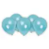  Kék Metallic Pastel Blue léggömb, lufi 8 db-os