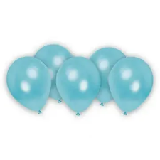  Kék Metallic Pastel Blue léggömb, lufi 8 db-os party kellék