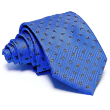  Kék nyakkendő - barna-mintás nyakkendő