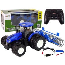 Kék távirányítós traktor 1:24 méretarányban távirányítós modell