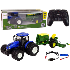 Kék traktor bálázóval 13347 autópálya és játékautó