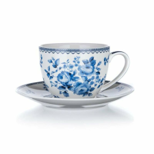  Kék virág csésze csészealjjal 280 ml konyhai eszköz