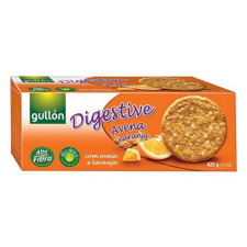 Keksz GULLON Digestive zabpelyhes narancsos 425g csokoládé és édesség