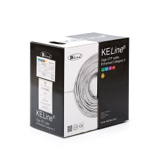 KELine KE-Line U/UTP Cat5e UTP Fali Kábel 305m - Szürke kábel és adapter