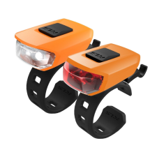 KELLYS Lámpa szett KLS VEGA USB narancssárga kerékpár lámpa