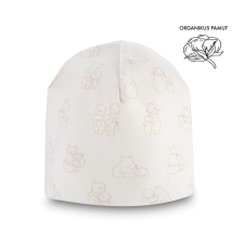 Kenguru Gold Pamut Csecsemő Sapka Ekrü mintás 56-62 babasapka, sál