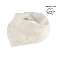 Kenguru Gold Pamut Nyálkendő Ecrü mintás babasapka, sál