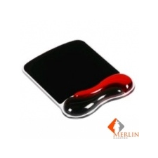 Kensington Crystal zselés csuklótámaszos fekete-piros egérpad /62402/ asztali számítógép kellék