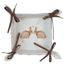 Kenyérkosár 35x35cm 100% pamut, Bunnies in Love papírárú, csomagoló és tárolóeszköz