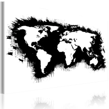  Kép - falitérkép - Monokróm map of the World Világtérkép 90x60 térkép